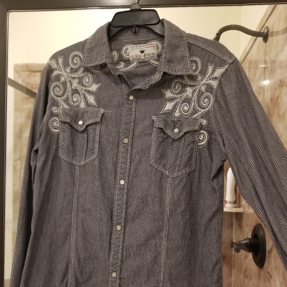 Men button up dress shirt